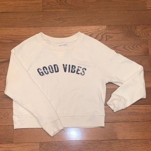 Good vibes cropped t-shirt
